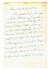 Carta de Jorge Guillén a Camilo José Cela. Roma, 12 de octubre de 1964
