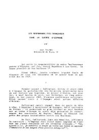 Les responsabilités françaises dans la Guerre d´Espagne