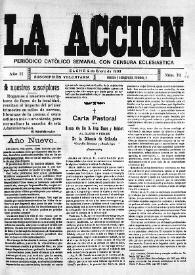 La Acción : periódico católico quincenal. Núm. 20, 2 de enero de 1908