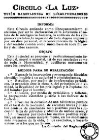 Círculo 'La Luz'. Unión barcelonesa de Librepensadores