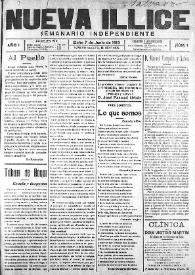 Nueva Illice (1913-1927). Núm. 1, 7 de junio de 1913