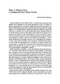 Bajo el abrigo céreo: la pintura de José María Sicilia