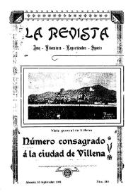 La Revista : número consagrado a la ciudad de Villena
