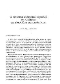 O sistema electoral español en Galicia: as eleccións autonómicas 