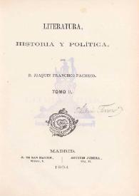Literatura, historia y política. Tomo II