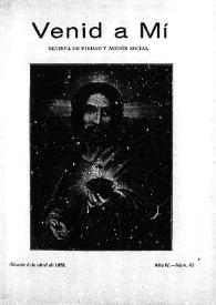 Venid a Mí : revista de piedad y acción social. Núm. 46, 8 de abril de 1920
