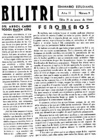 Bilitri : Semanario Estudiantil. Núm. 9, 31 de enero de 1944