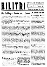 Bilitri : Semanario Estudiantil. Núm. 16, 20 de marzo de 1944