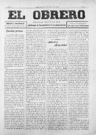 El Obrero: Periódico Independiente, Defensor de los Intereses de la Clase Obrera. Núm. 7, 29 de julio de 1905