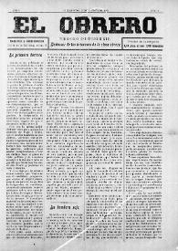 El Obrero: Periódico Independiente, Defensor de los Intereses de la Clase Obrera. Núm. 8, 5 de agosto de 1905