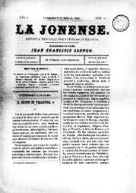 La Jonense : revista semanal científico-literaria. Núm. 6, 9 de julio de 1882