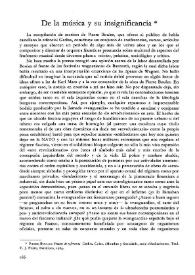 De la música y su insignificancia