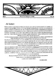 Patria Chica : Semanario Independiente. Núm. 61, 5 de septiembre de 1930. Número extraordinario