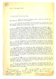 Carta de María Zambrano a Camilo José Cela. Roma, 14 de mayo de 1962

