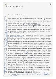 Carta de María Zambrano a Camilo José Cela. Crozet-par-Gex, Francia, 29 de julio de 1970
