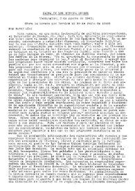 Carta de América. 25 de julio de 1942