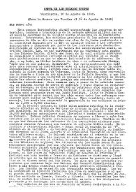 Carta de América. 1 de agosto de 1942