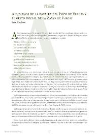 A 150 años de la batalla del Pozo de Vargas y el gesto inicial de la 'Zamba de Vargas'