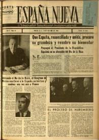 España nueva : Semanario Republicano Independiente. Año II, núm. 48, 19 de octubre de 1946