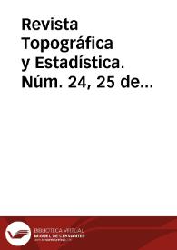  Revista Topográfica y Estadística. Núm. 24, 25 de diciembre de 1882