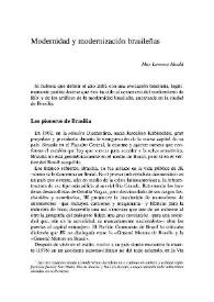 Modernidad y modernización brasileñas