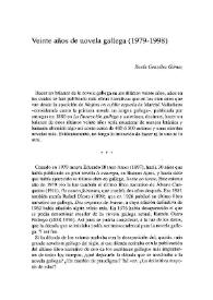 Veinte años de novela gallega (1979-1998)