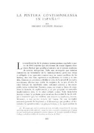 La pintura contemporánea en España