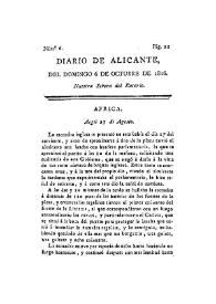 Diario de Alicante . Núm. 6, 6 de octubre de 1816
