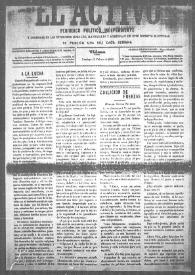El Activo : Periódico Político Independiente y Defensor de los Intereses Morales, Materiales y Agrícolas de este Distrito Electoral. Núm. 38, 11 de febrero de 1900