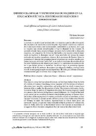 Diferencia sexual y experiencias de mujeres en la educación técnica: Historias de silencios y resistencias