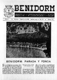 Benidorm : Boletín del Ayuntamiento de la Villa. Núm. 13, septiembre de 1960