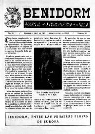 Benidorm : Boletín del Ayuntamiento de la Villa. Núm. 35, julio de 1962
