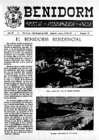 Benidorm : Boletín del Ayuntamiento de la Villa. Núm. 37, septiembre de 1962