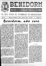 Benidorm : Boletín del Ayuntamiento de la Villa. Núm. 40, diciembre de 1962