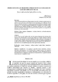 Derechos de las mujeres y derechos culturales de las minorías étnicas