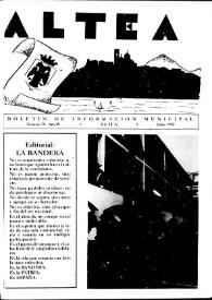 Altea : Boletín Mensual del Excmo. Ayuntamiento de Altea . Núm. 38, julio 1982