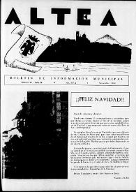 Altea : Boletín Mensual del Excmo. Ayuntamiento de Altea . Núm. 42, noviembre 1982