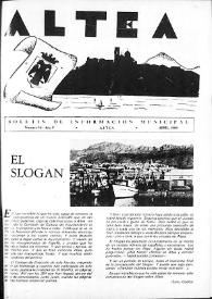Altea : Boletín Mensual del Excmo. Ayuntamiento de Altea . Núm. 59, abril 1984