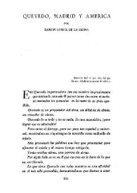 Quevedo, Madrid y América