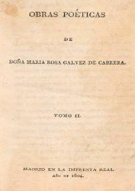  Obras poéticas. Tomo II