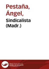Sindicalista (Madr.)