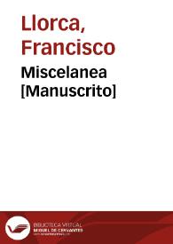 Miscelanea [Manuscrito]