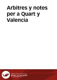Arbitres y notes per a Quart y Valencia