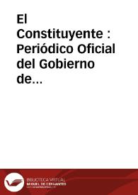El Constituyente : Periódico Oficial del Gobierno de Oaxaca
