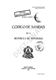 Código de Sanidad de la República de Honduras. Decreto 104