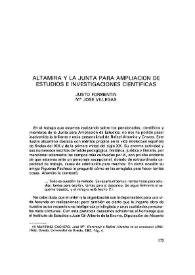 Altamira y la Junta para la Ampliación de Estudios e Investigaciones Científicas