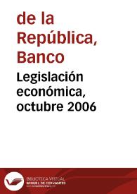 Legislación económica, octubre 2006