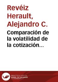Comparación de la volatilidad de la cotización peso-dólar con otras monedas