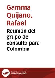 Reunión del grupo de consulta para Colombia