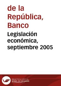 Legislación económica, septiembre 2005